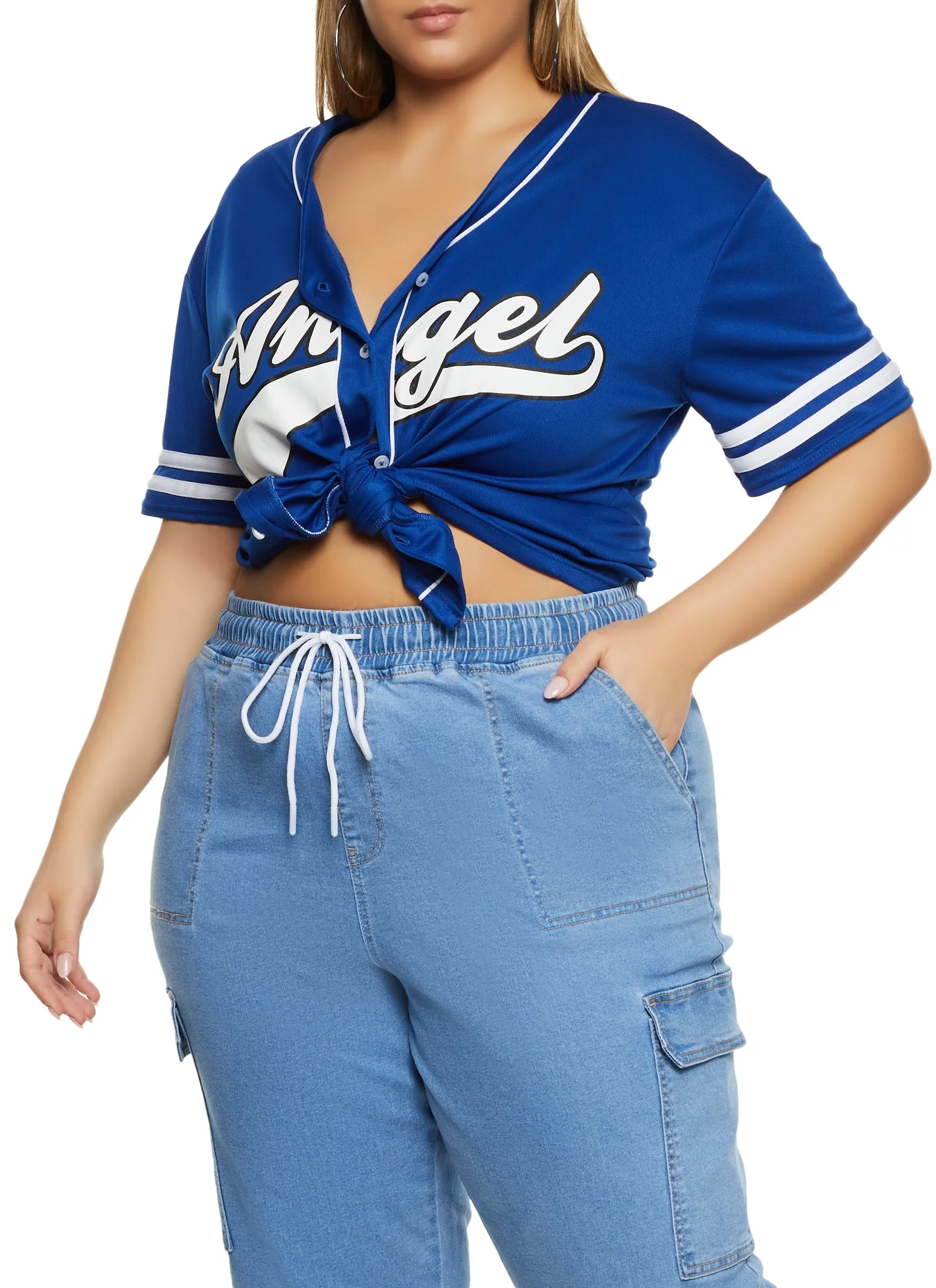 Plus Size Angel Baseball Shirt sold by Rainbow