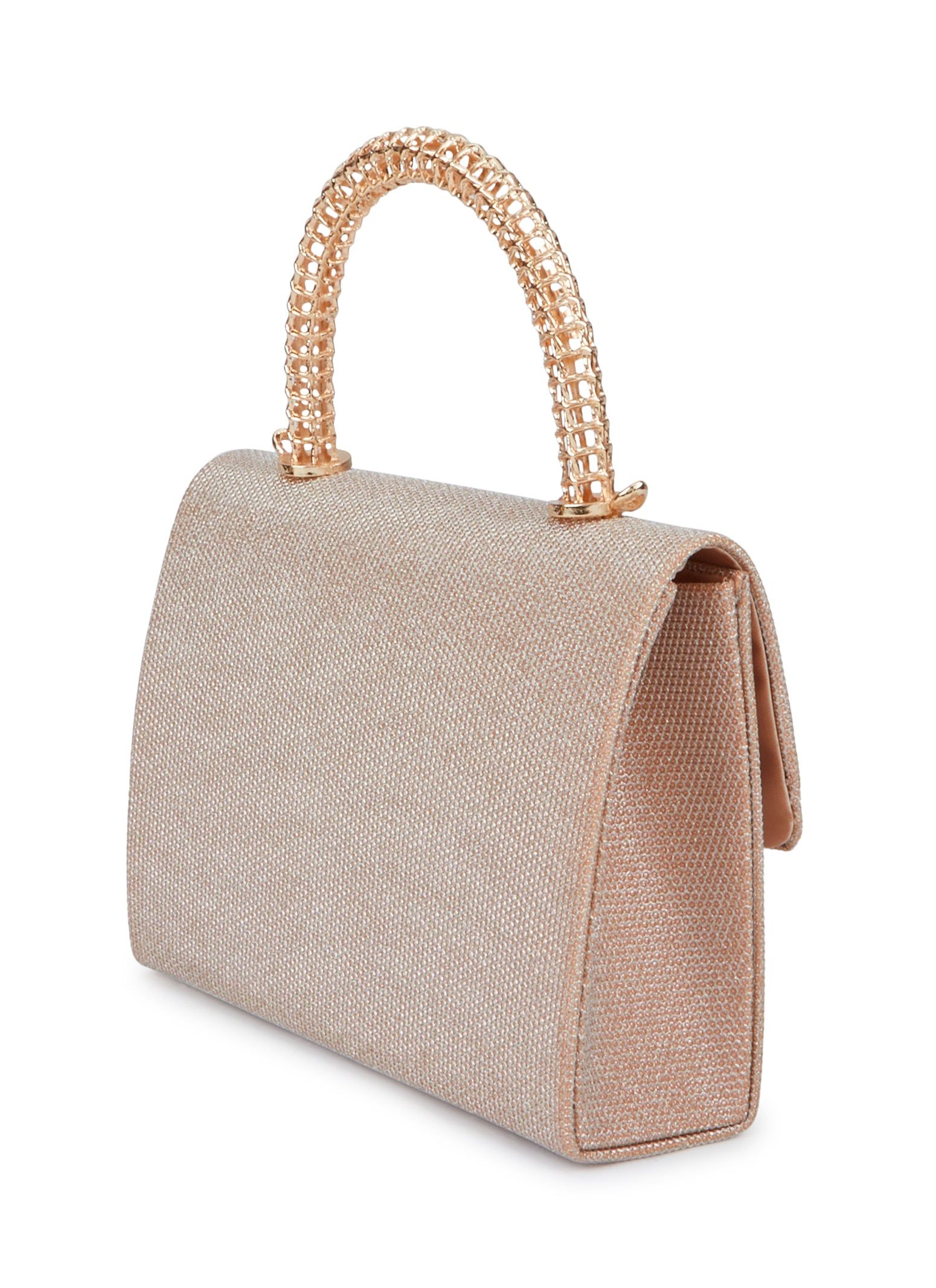 Lurex Metal Handle Square Clutch sold by Rainbow product image thumbnail 3