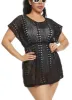 Plus Size Patterned Crochet Cover Up Kimono sold by Rainbow