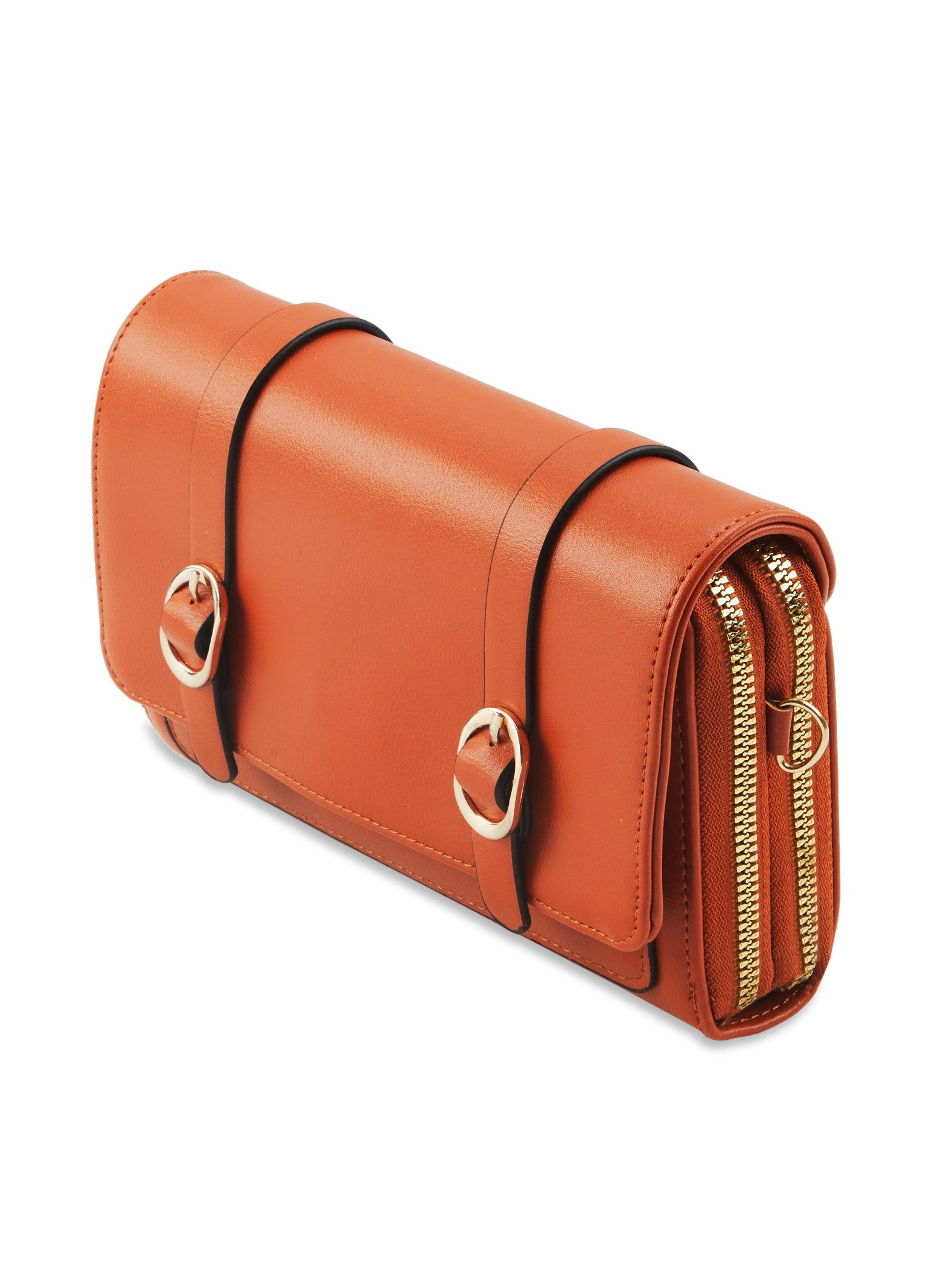 Double Buckle Flap Crossbody Bag sold by Rainbow product image thumbnail 3