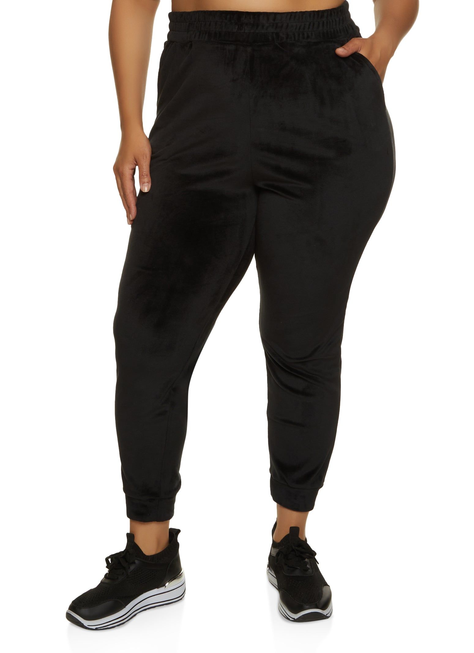 Plus Size Velour Joggers sold by Rainbow