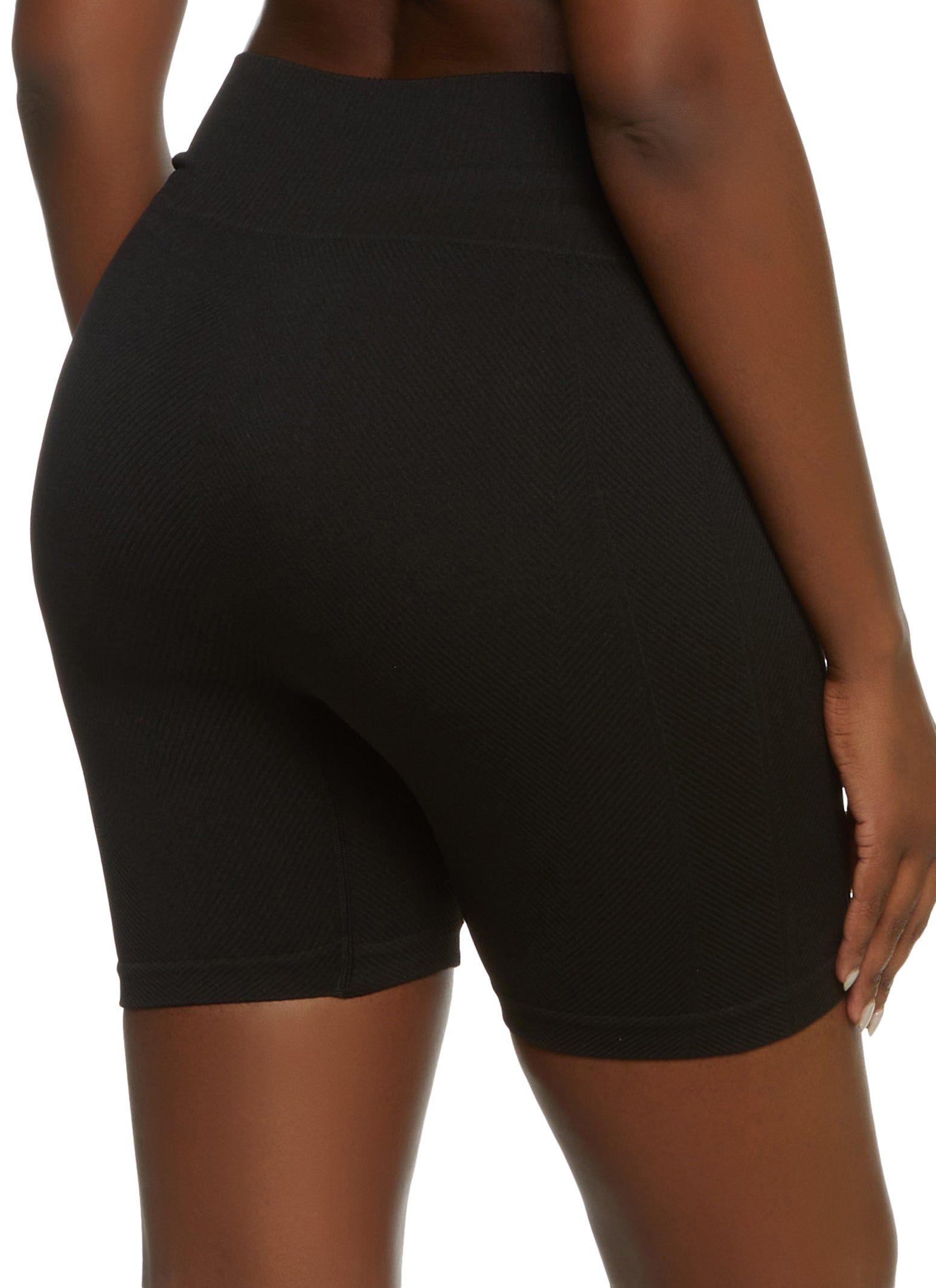 Compression Rib High Waist Biker Shorts sold by Rainbow product image thumbnail 2