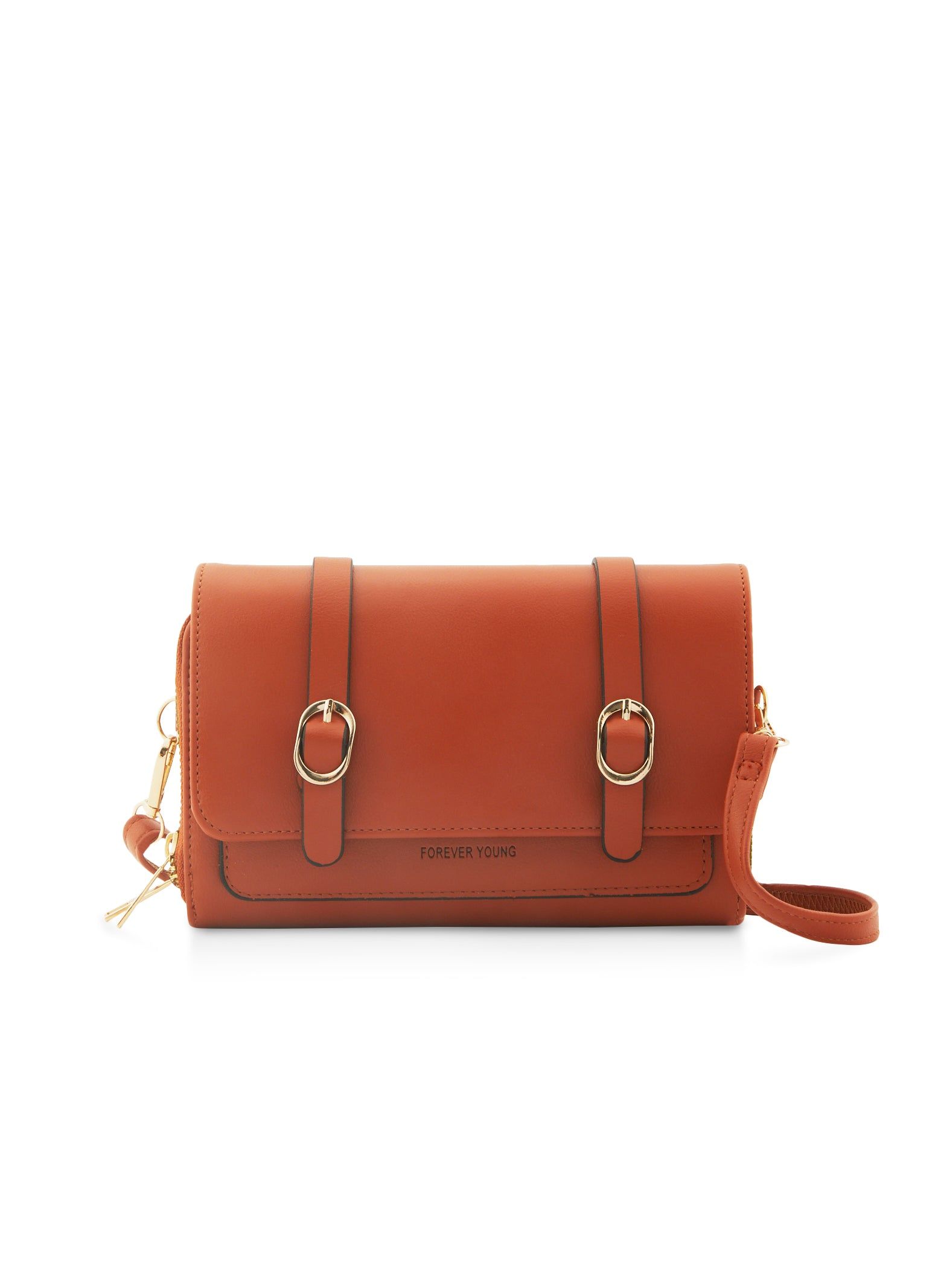 Double Buckle Flap Crossbody Bag sold by Rainbow product image thumbnail 2