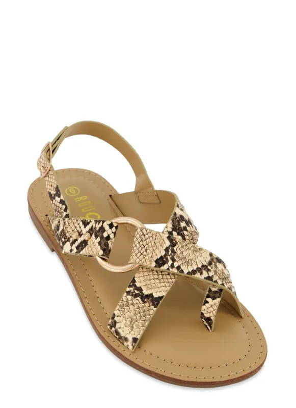 Toe Loop Cross Band Sandals sold by Rainbow