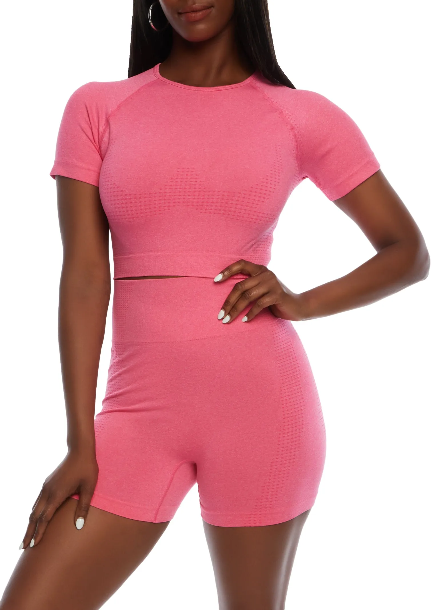 Seamless Crew Neck Crop Top sold by Rainbow