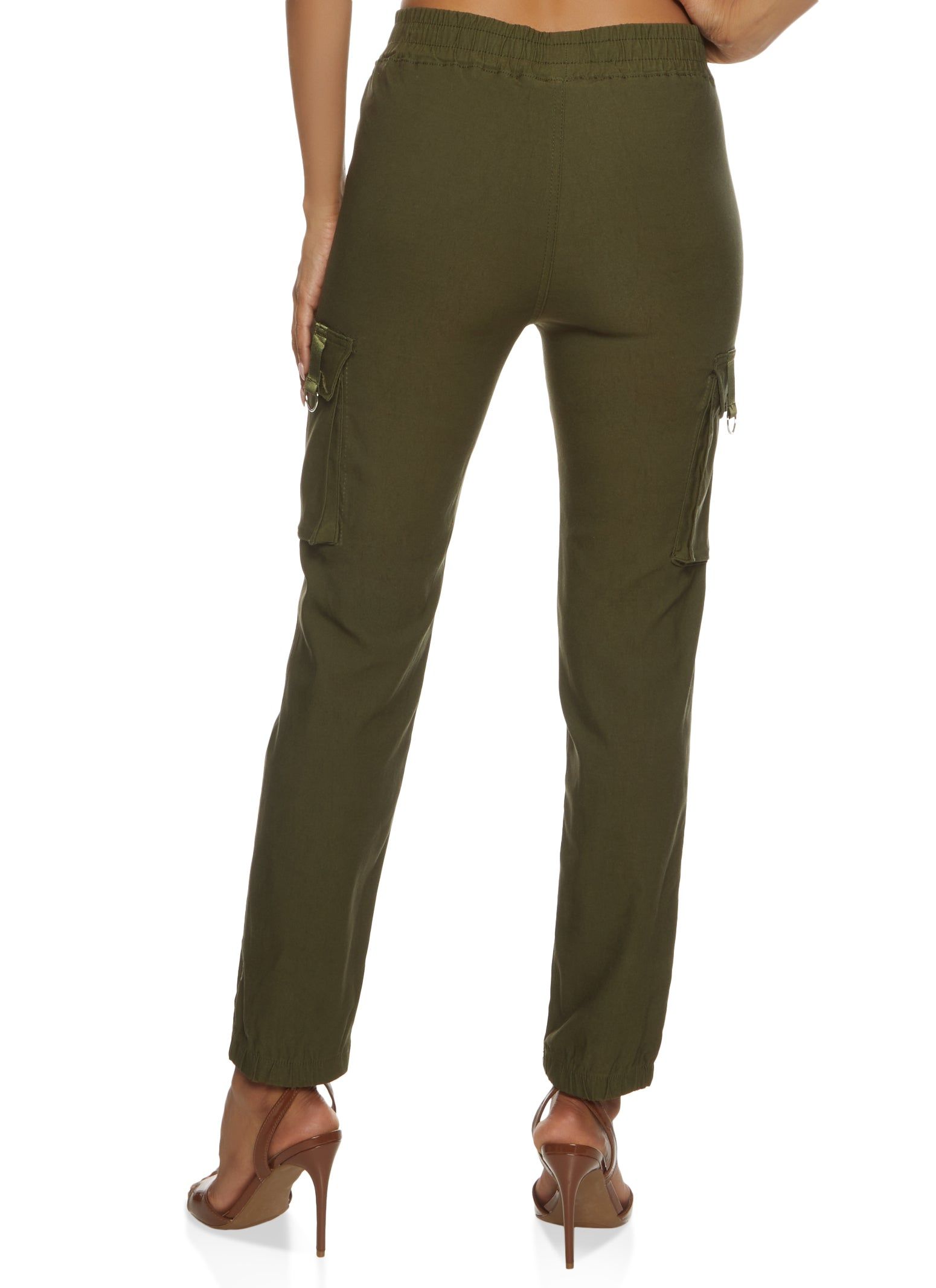 Solid Buckle Detail Cargo Joggers sold by Rainbow product image thumbnail 3