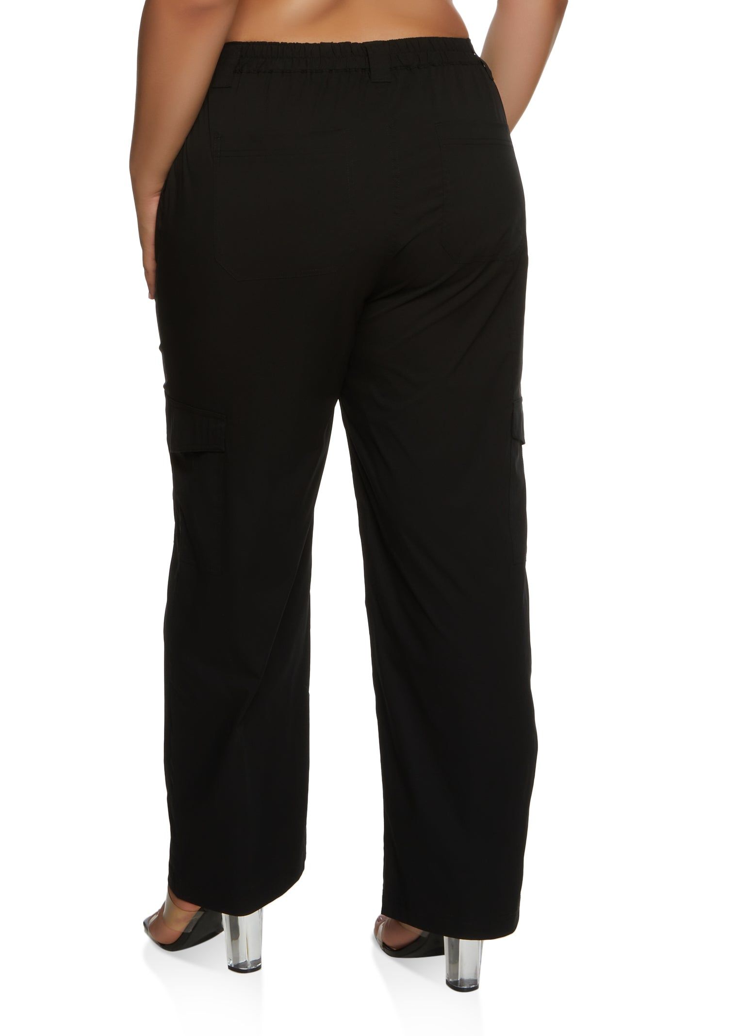 Plus Size Nylon Wide Leg Cargo Pants sold by Rainbow product image thumbnail 3