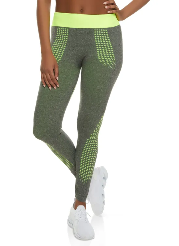 Seamless Polka Dot High Waisted Leggings sold by Rainbow