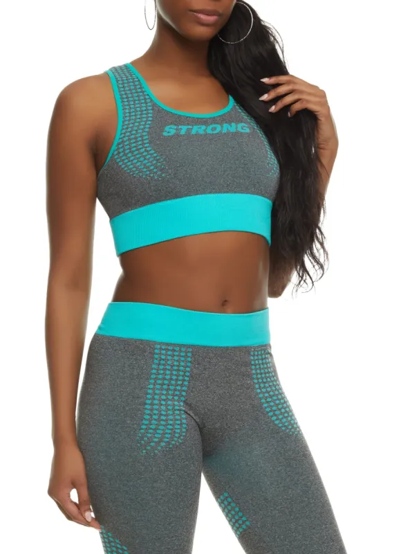 Seamless Strong Graphic Racerback Tank Top sold by Rainbow