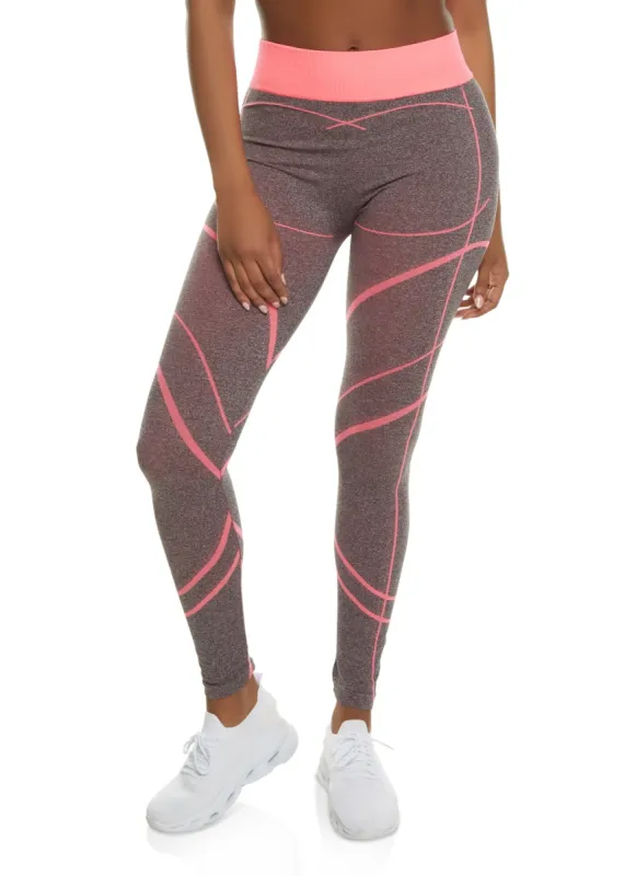 Seamless Printed High Waisted Leggings sold by Rainbow