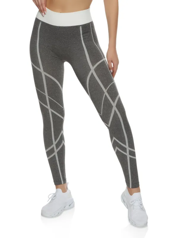Seamless Printed High Waisted Leggings sold by Rainbow
