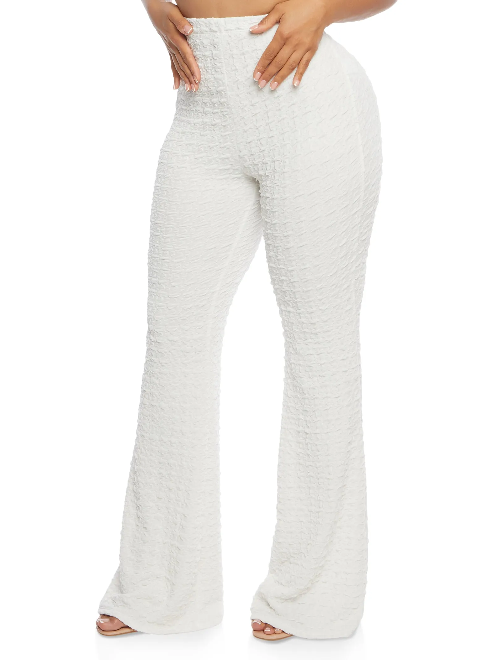Textured Knit High Waist Flared Pants sold by Rainbow product image thumbnail 2