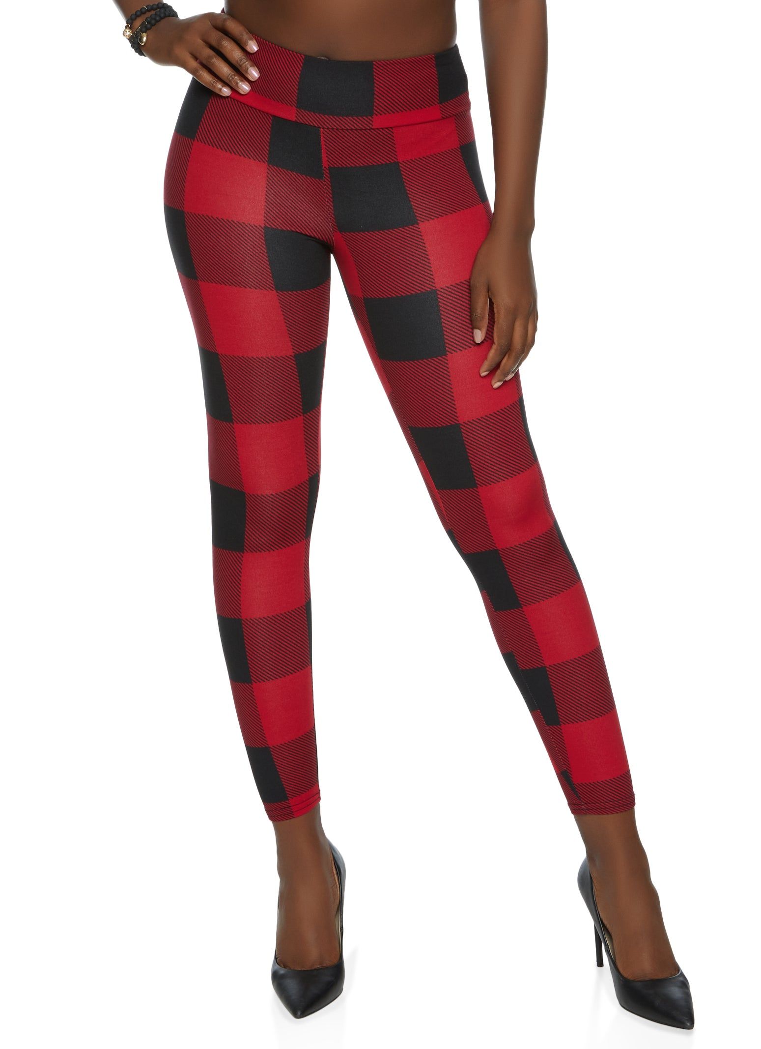 Plaid High Waisted Leggings sold by Rainbow