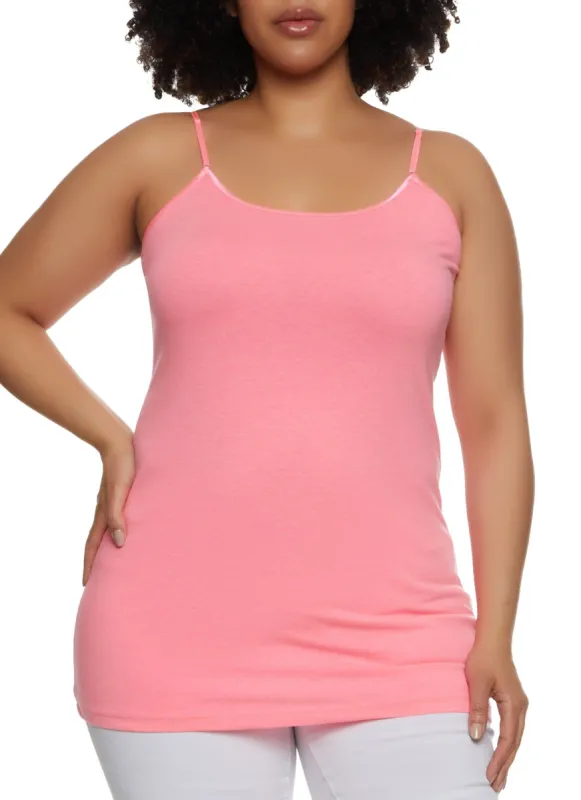 Plus Size Solid Scoop Neck Cami sold by Rainbow