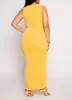 Plus Size Ribbed Cut Out Maxi Tank Dress sold by Rainbow