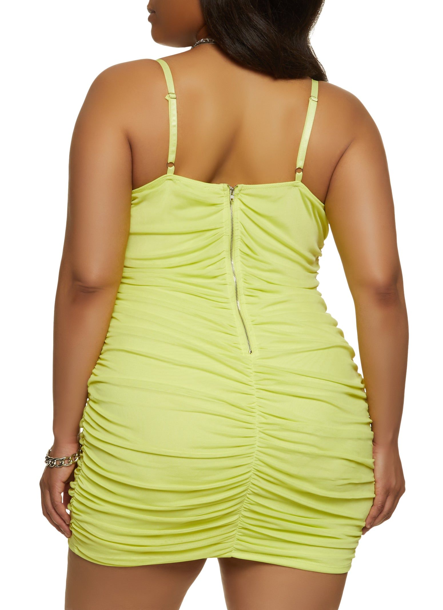 Plus Size Ruched Hook and Eye Front Dress sold by Rainbow product image thumbnail 3