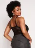 Plus Size Mesh Aztec Lace Bustier Bodysuit sold by Rainbow