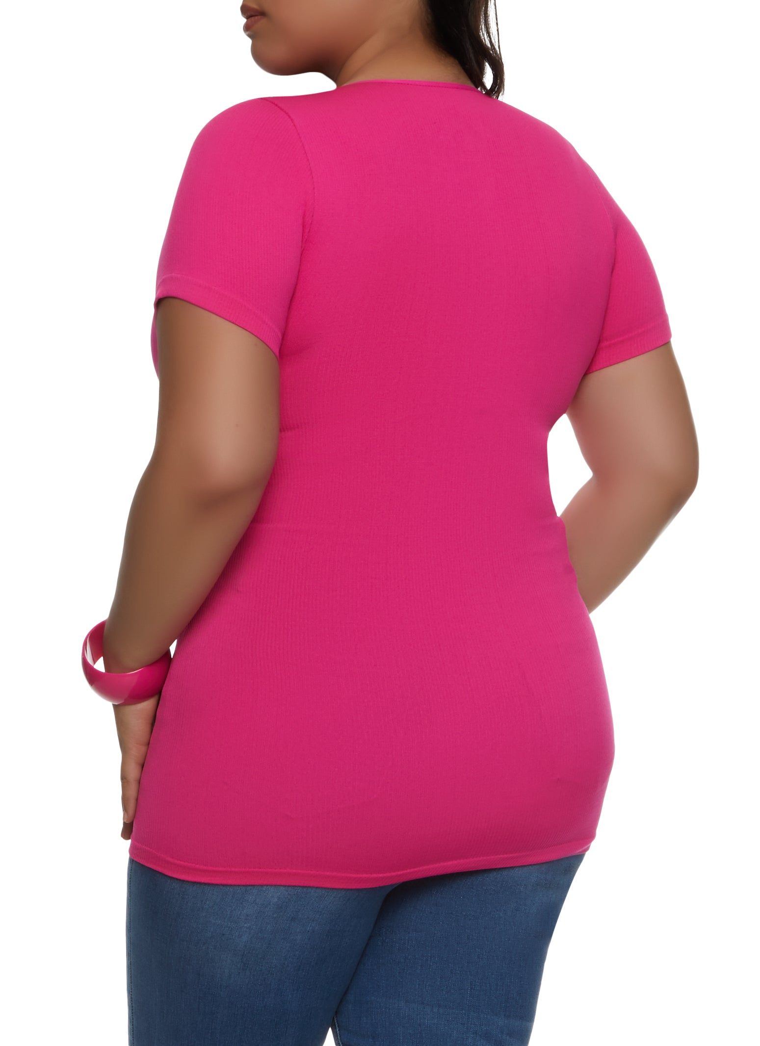 Plus Size Seamless Short Sleeve Crew Neck Tee sold by Rainbow product image thumbnail 2