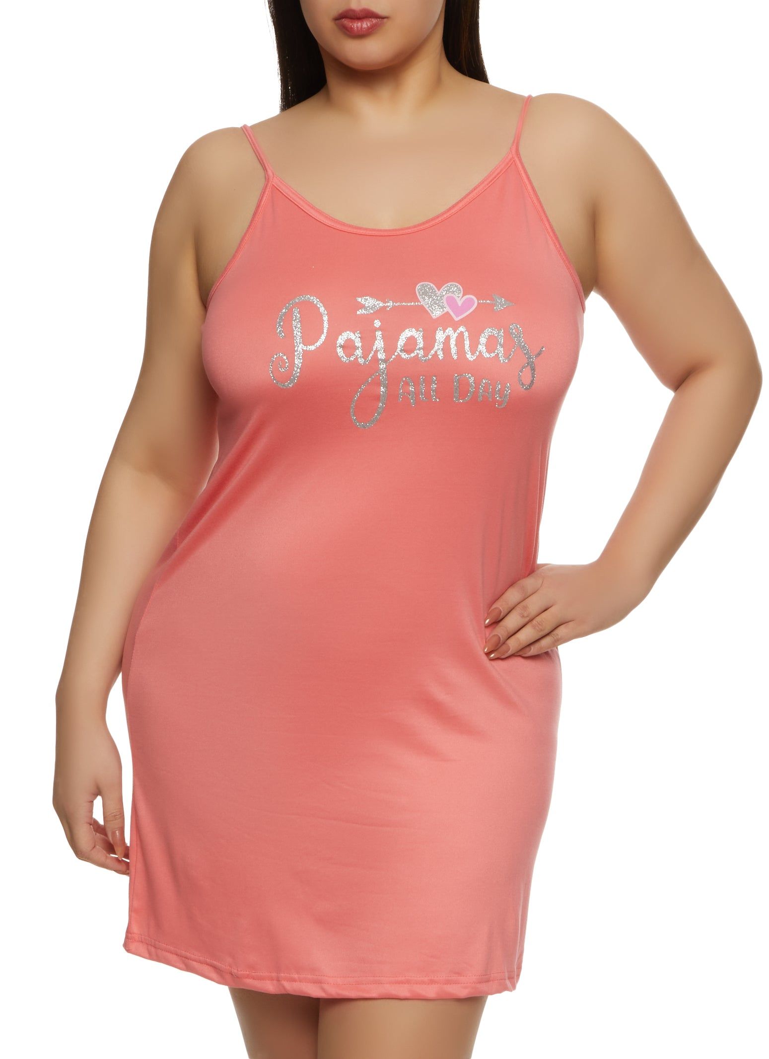 Plus Size Pajamas All Day Cami Nightgown with Robe sold by Rainbow product image thumbnail 3