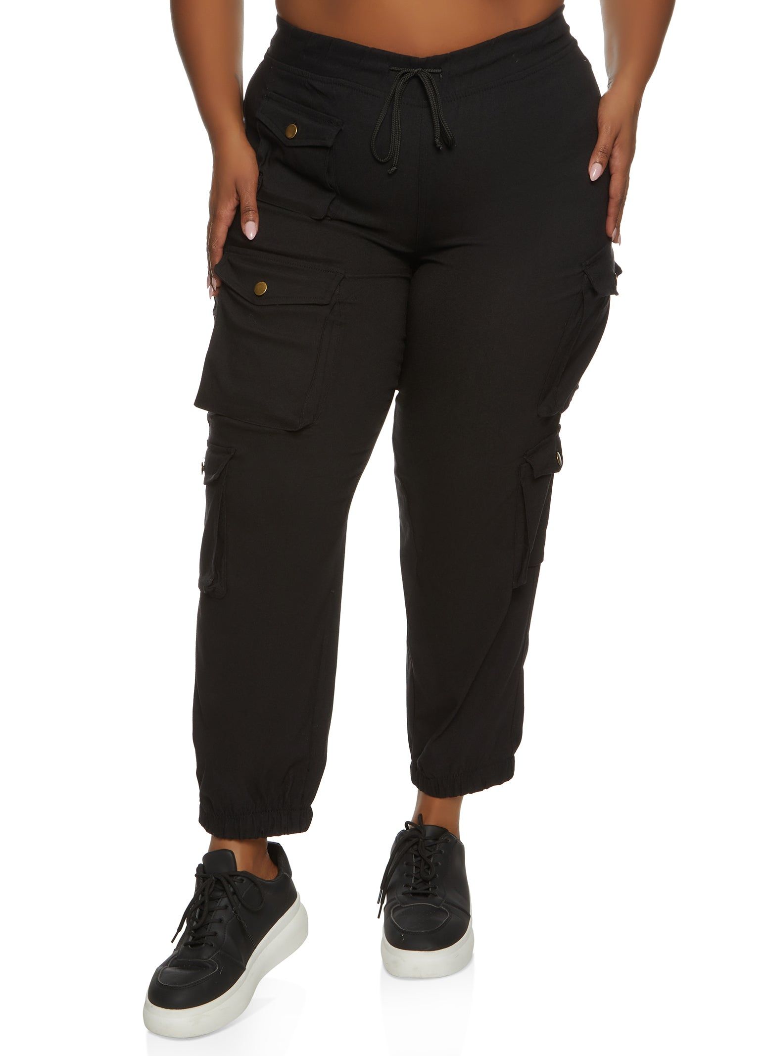 Plus Size Hyperstretch Cargo Pocket Joggers sold by Rainbow