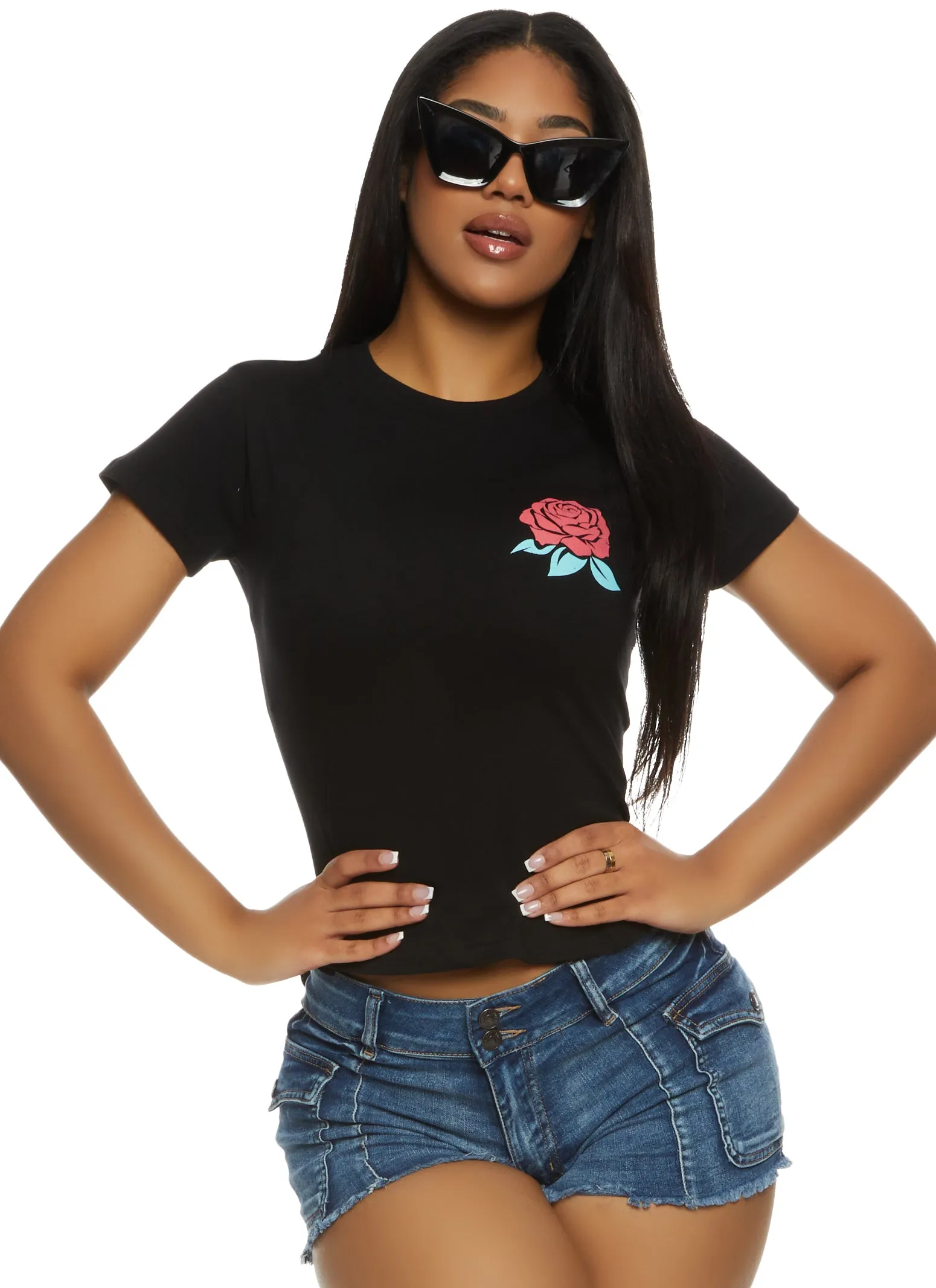 Rose Flower You Are Beautiful Graphic T Shirt sold by Rainbow product image thumbnail 2