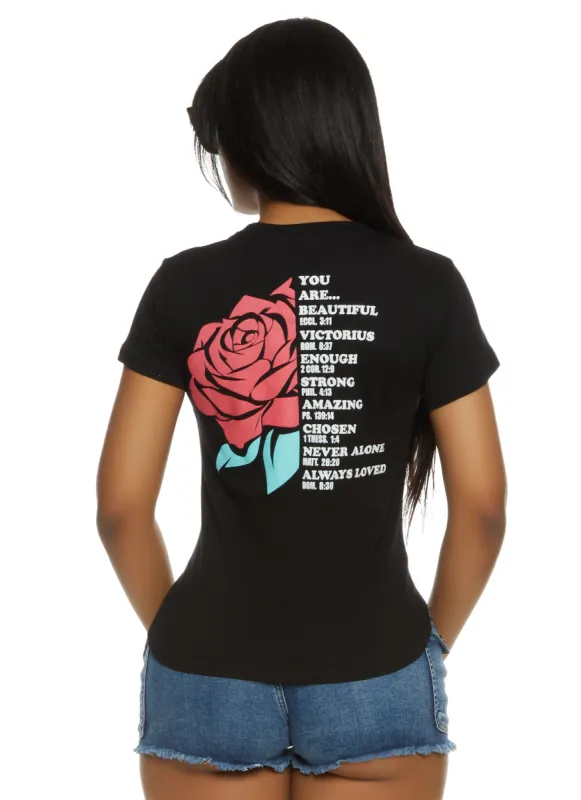 Rose Flower You Are Beautiful Graphic T Shirt sold by Rainbow