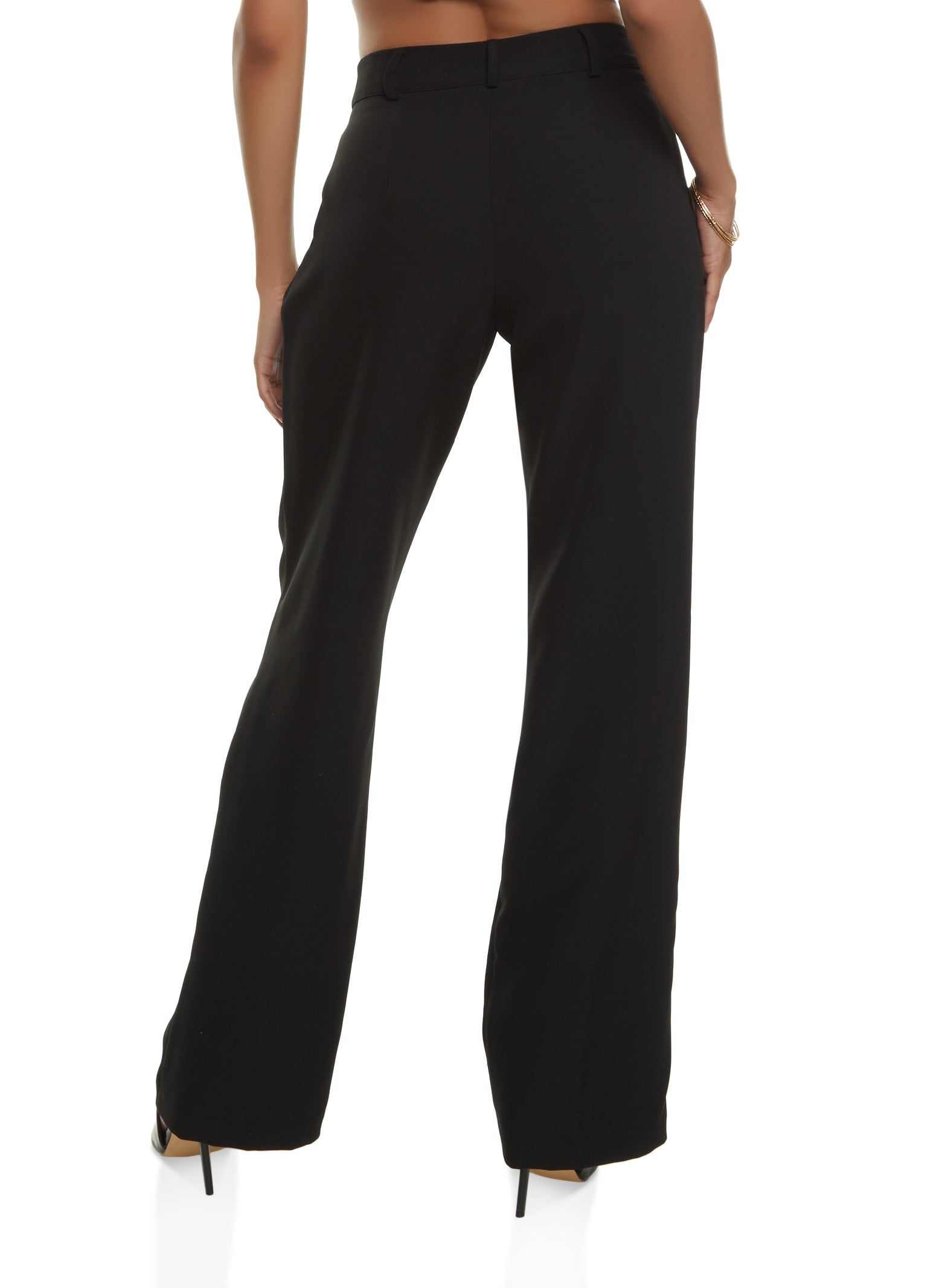 Solid High Waist Wide Leg Dress Pants sold by Rainbow product image thumbnail 2