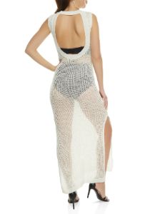 Crochet Knit Open Back Maxi Dress sold by Rainbow