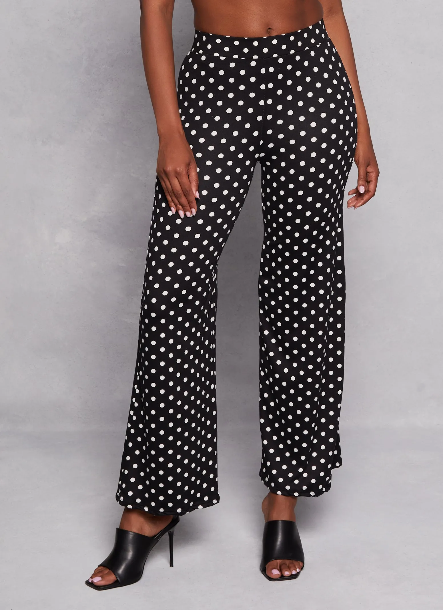 Polka Dot High Waist Flare Pants sold by Rainbow product image thumbnail 2