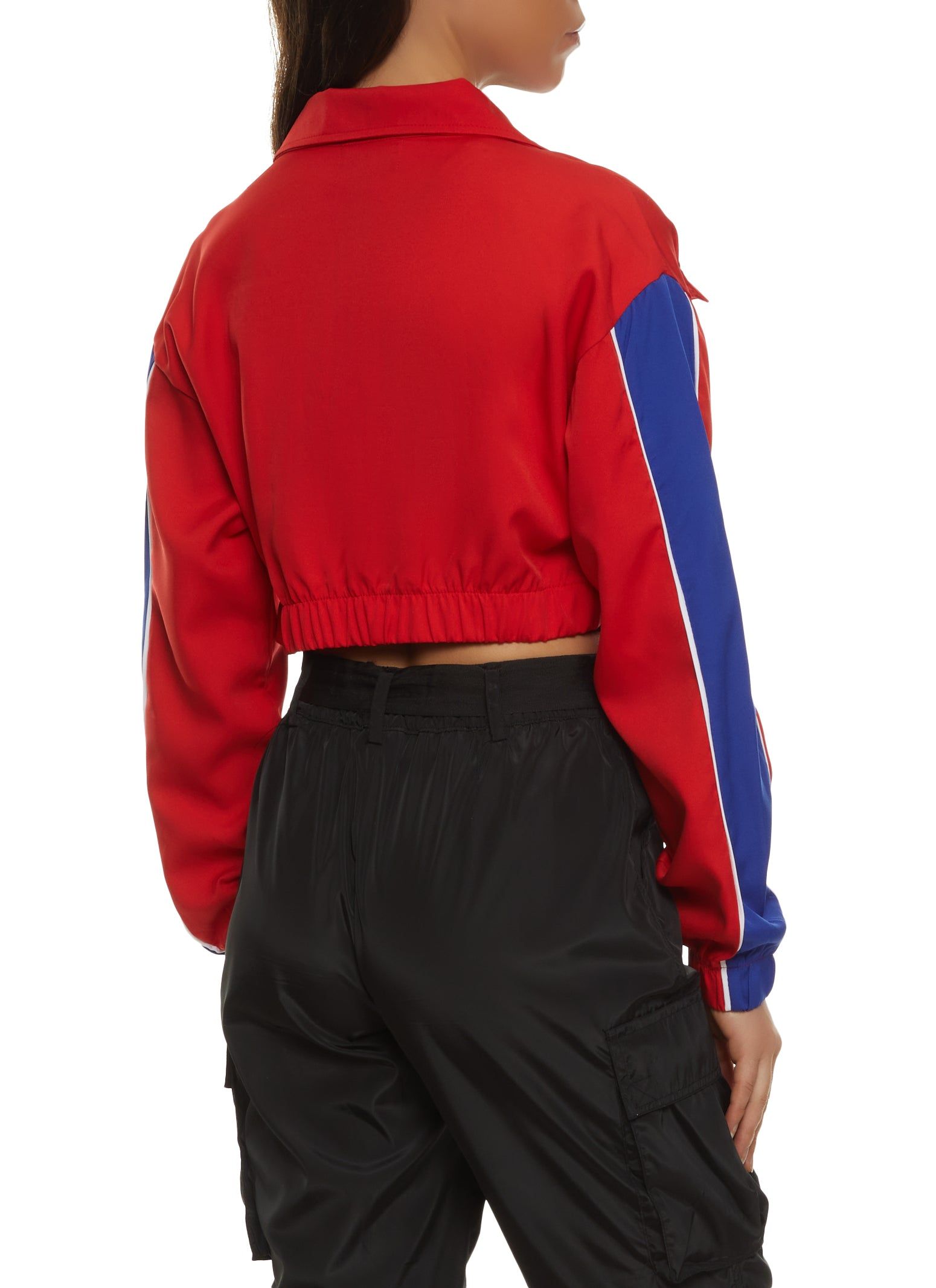 Graphic Patch Zip Front Cropped Jacket sold by Rainbow product image thumbnail 2