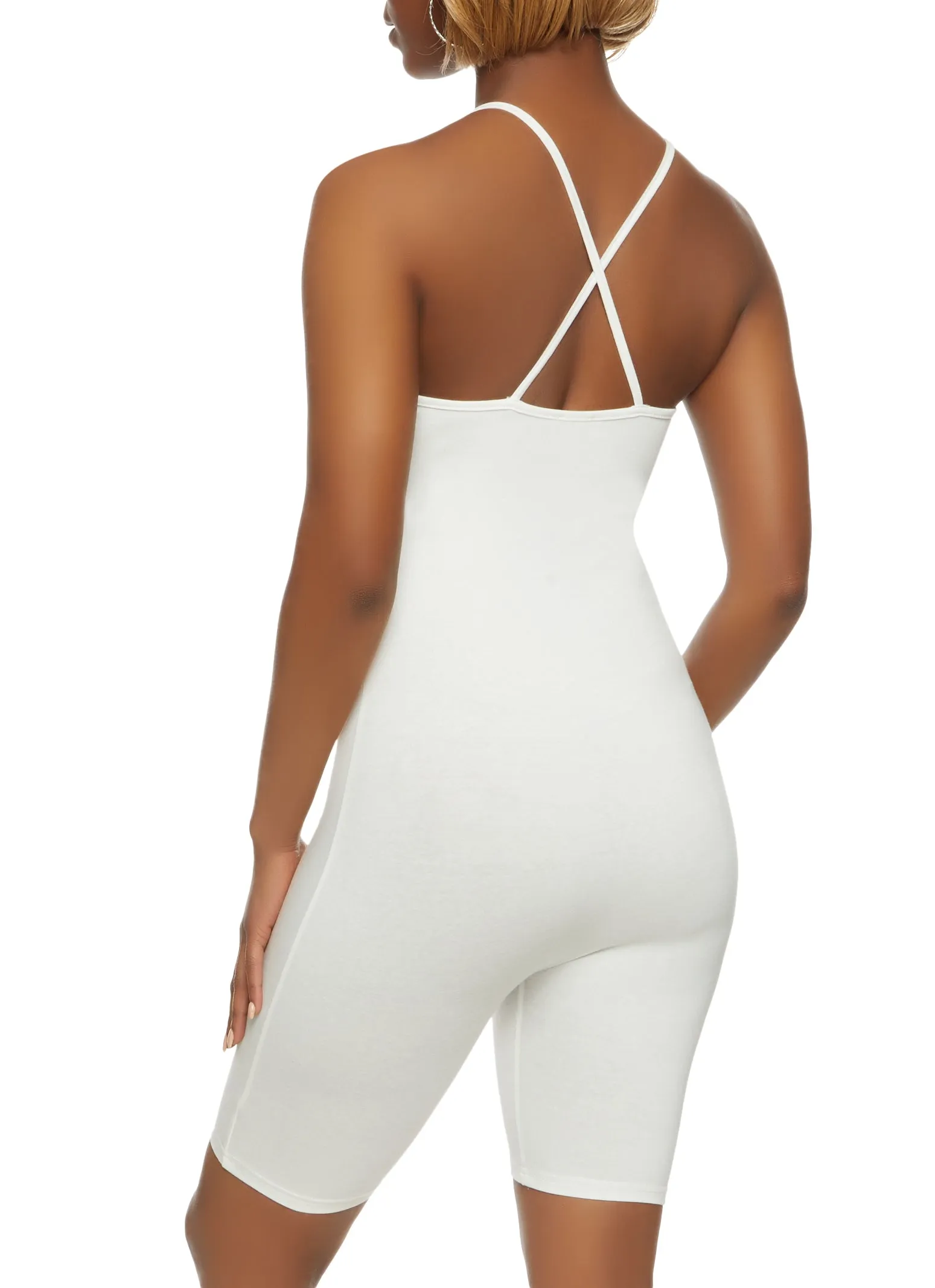 Daisy Criss Cross Back Biker Romper sold by Rainbow product image thumbnail 2