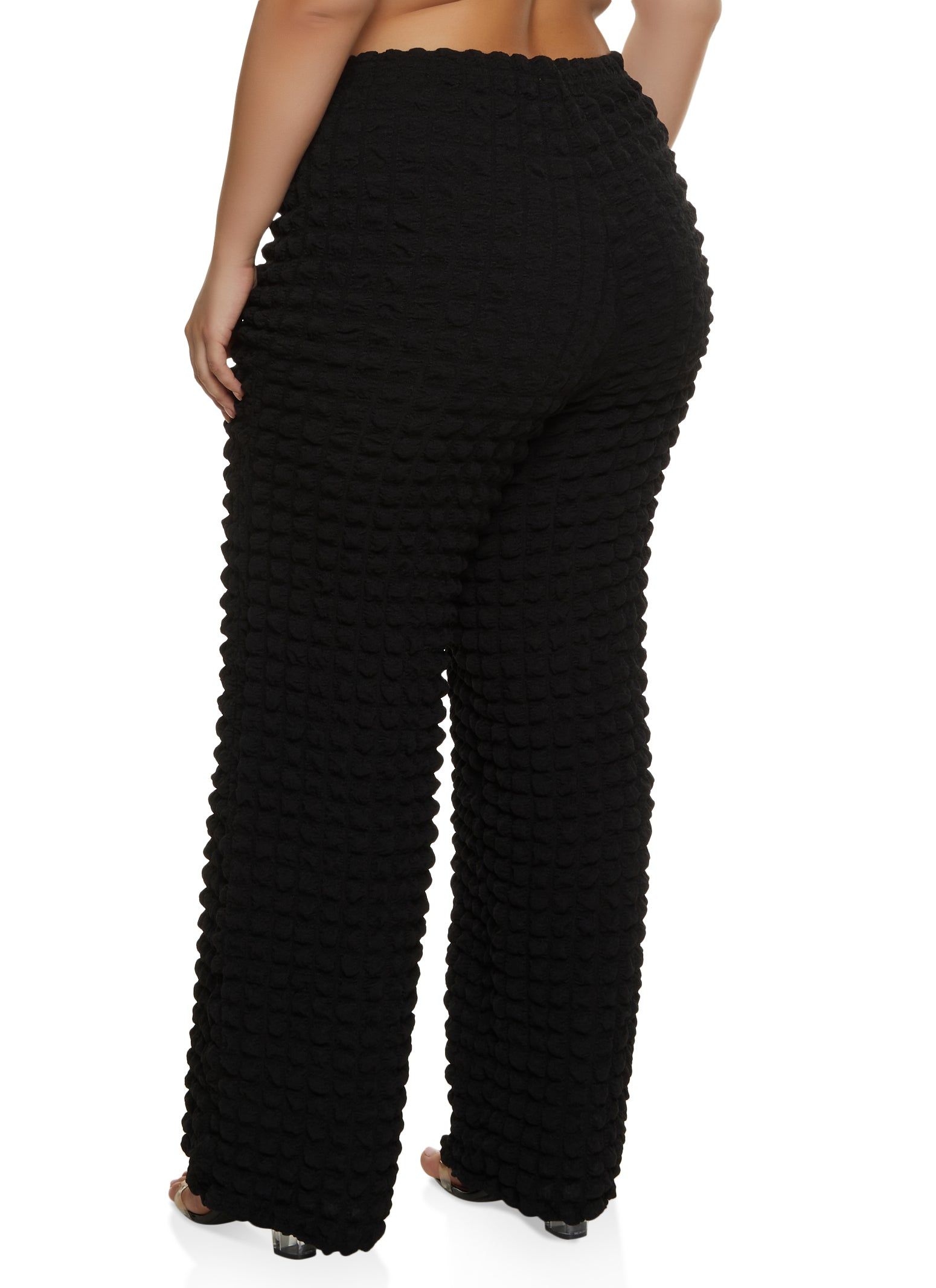 Plus Size Bubble Knit Wide Leg Pants sold by Rainbow product image thumbnail 2