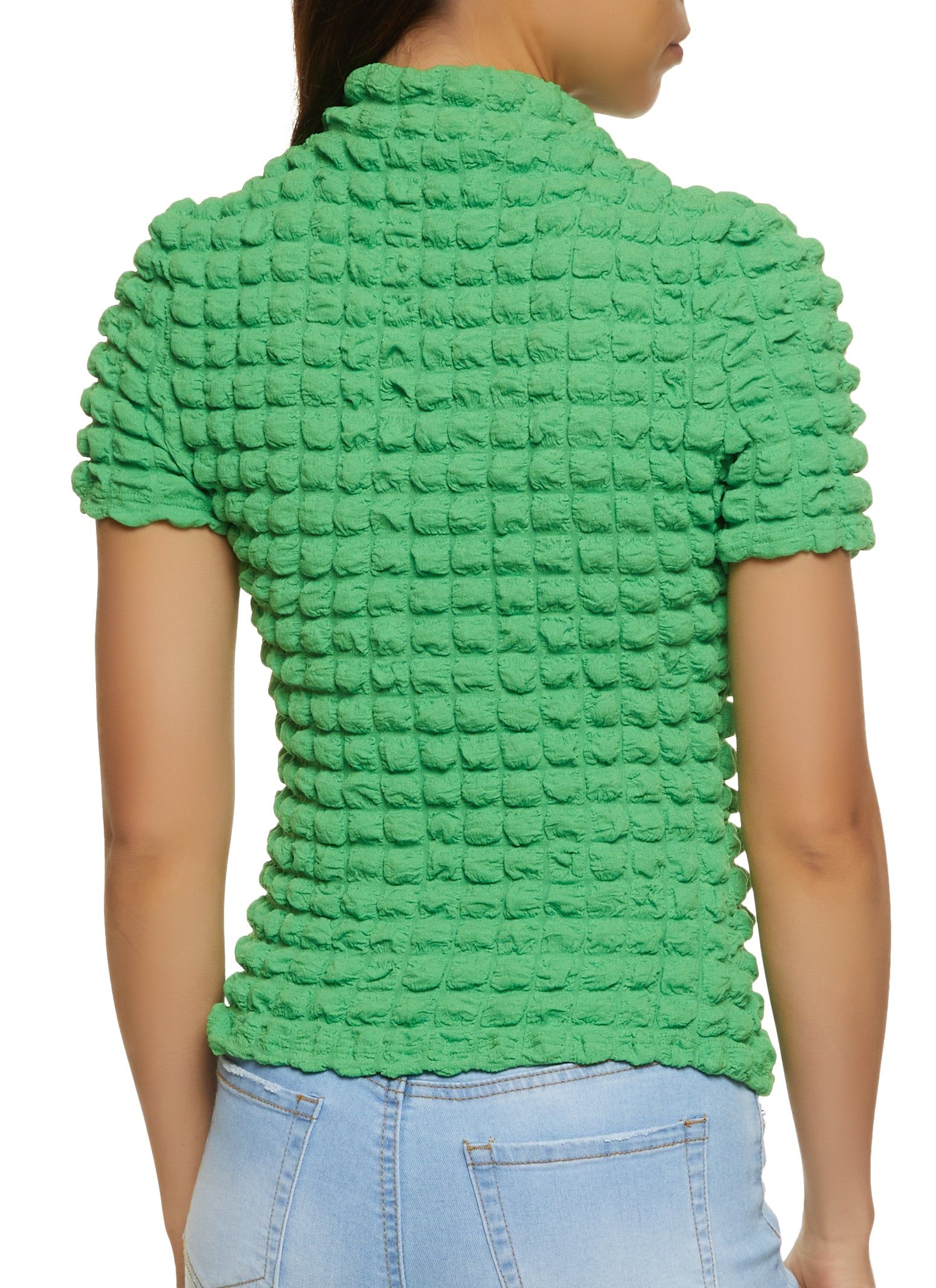 Bubble Mock Neck Tee sold by Rainbow product image thumbnail 2