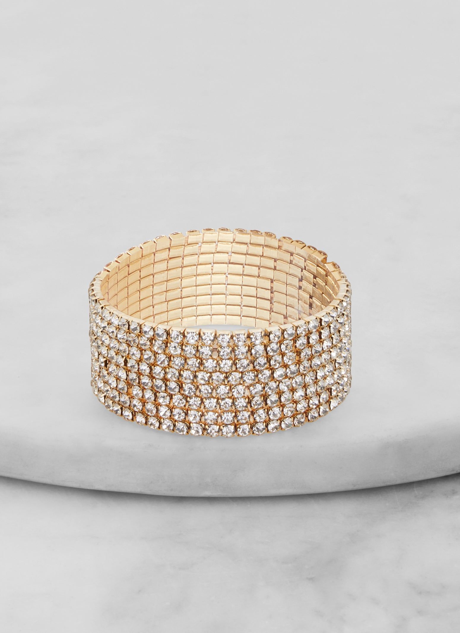 Rhinestone Stretch Bracelets Set of 8 sold by Rainbow