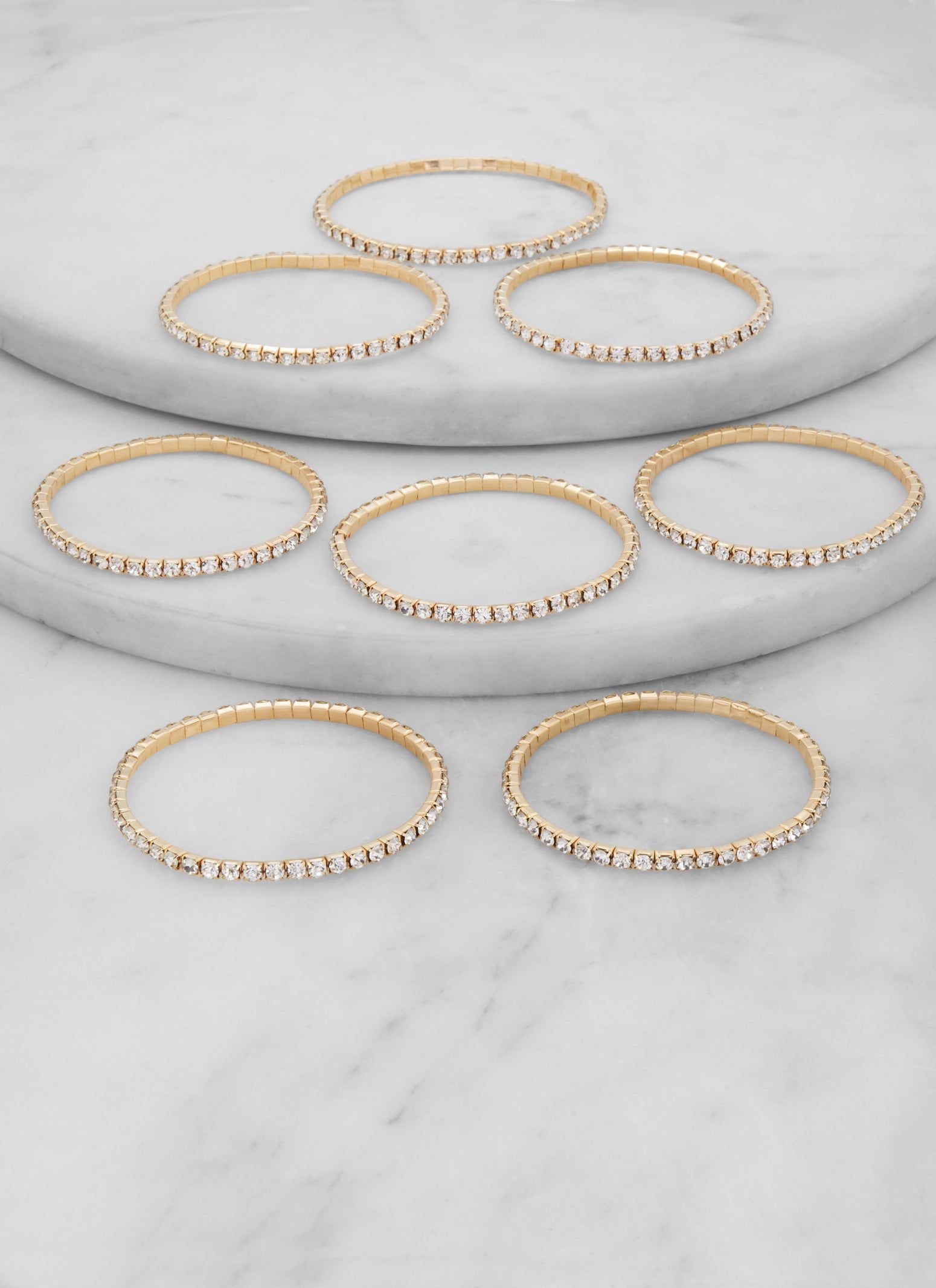 Rhinestone Stretch Bracelets Set of 8 sold by Rainbow product image thumbnail 2