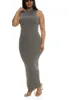 Plus Size Daisy Sleeveless Mock Neck Maxi Dress sold by Rainbow