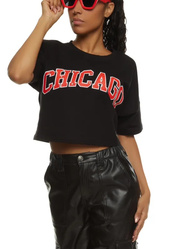 City Graphic Drop Shoulder Cropped Tee sold by Rainbow