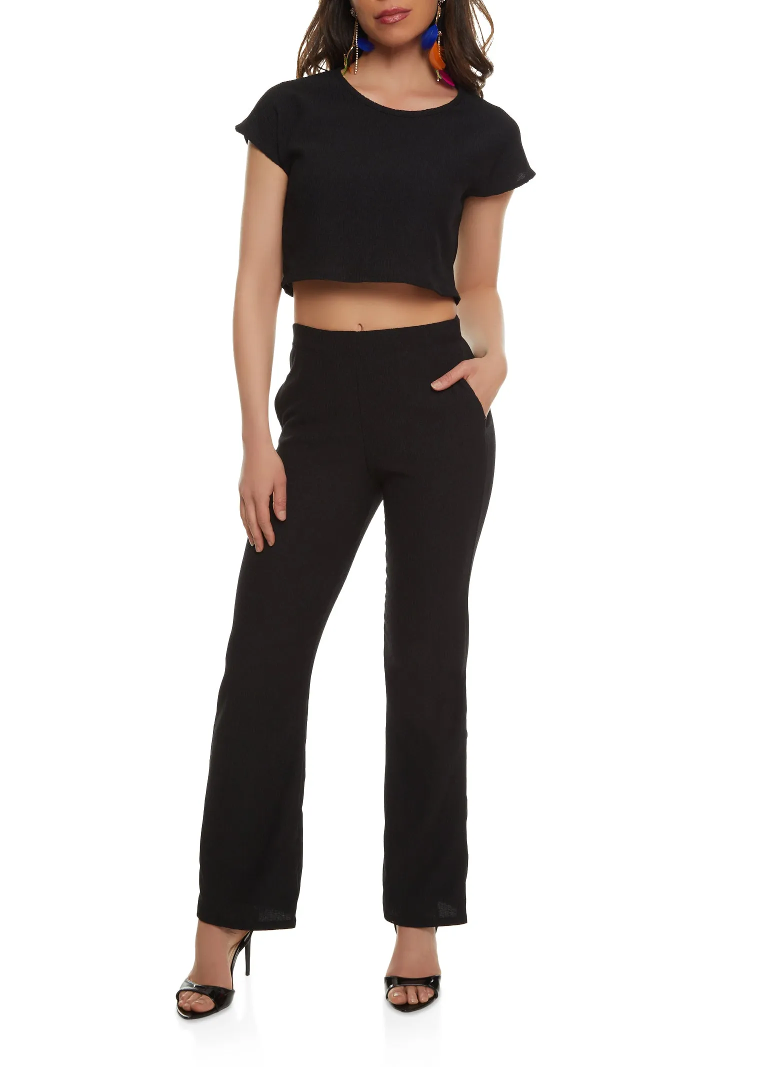 Textured Crop Top sold by Rainbow product image thumbnail 2