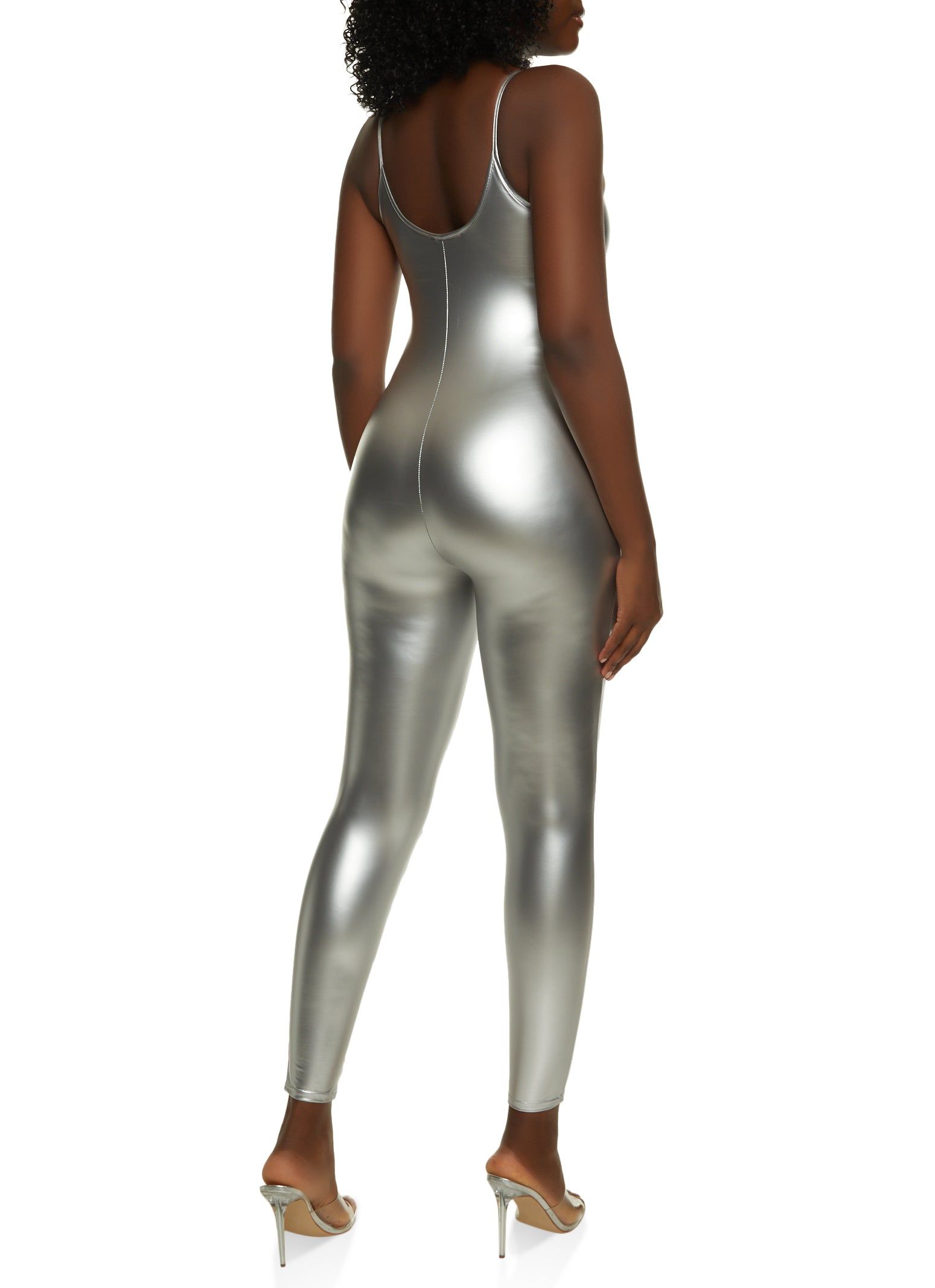 Scoop Neck Faux Leather Jumpsuit sold by Rainbow product image thumbnail 2
