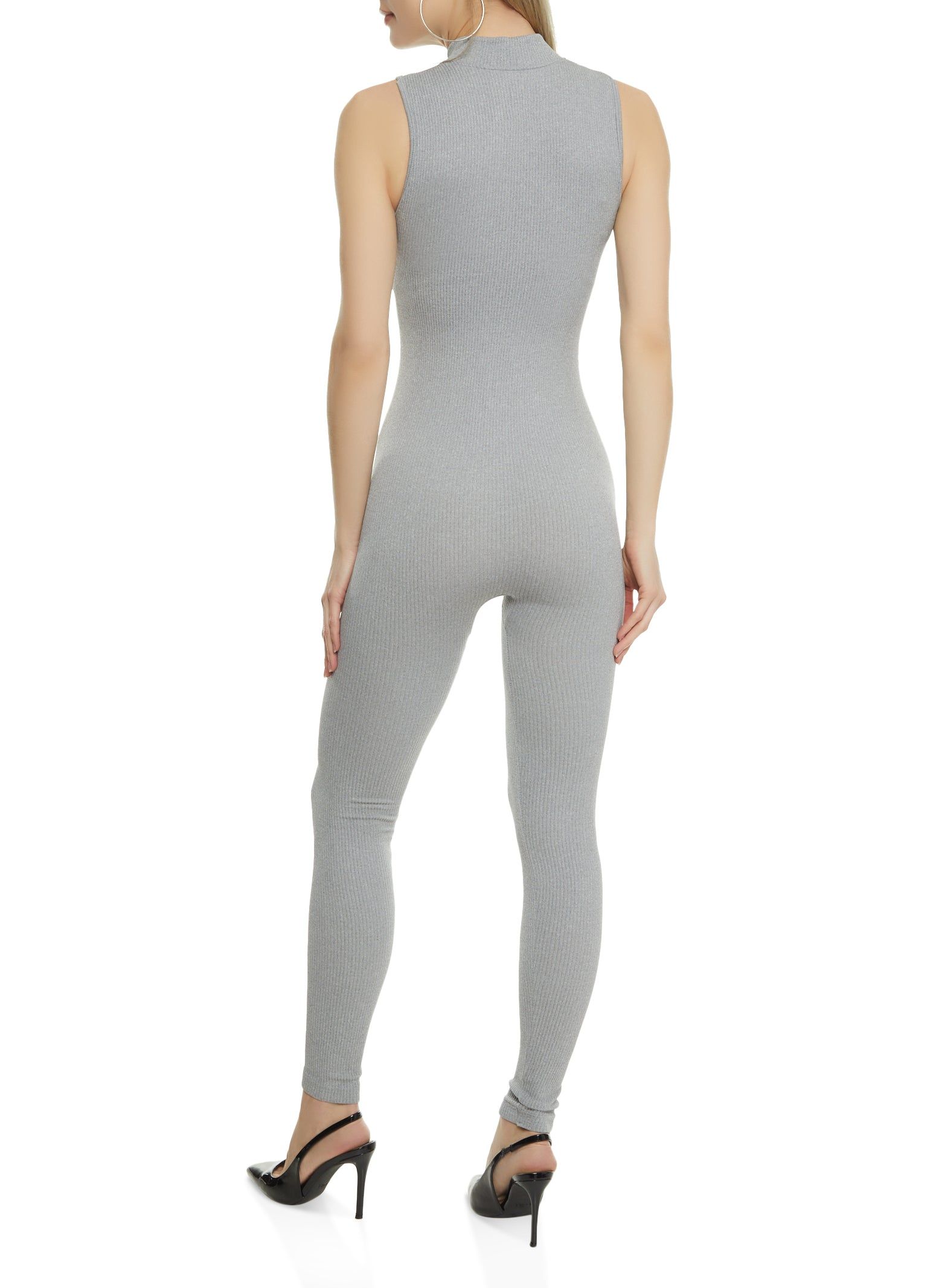 Mock Neck Zip Front Sleeveless Catsuit sold by Rainbow product image thumbnail 2