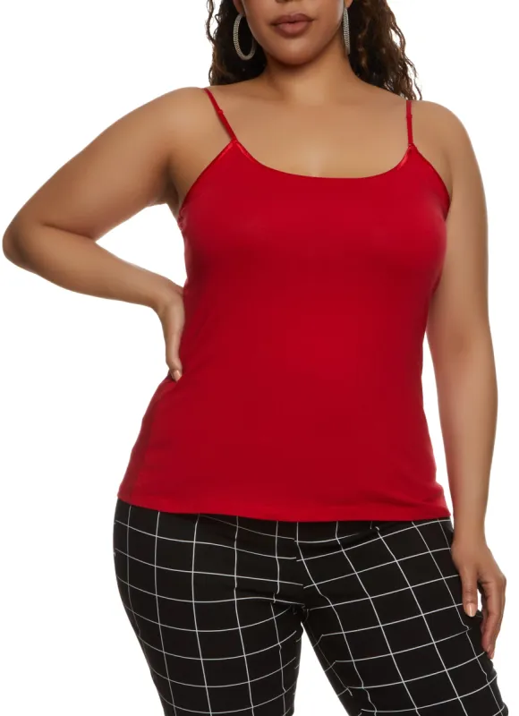 Plus Size Basic Scoop Neck Cami sold by Rainbow