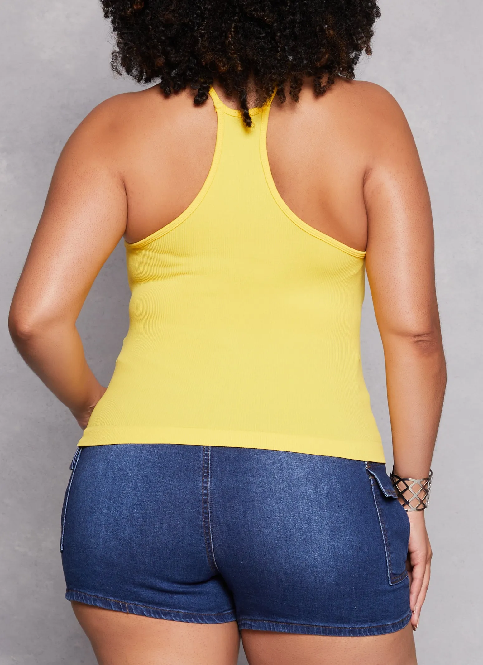 Plus Size Seamless Racerback High Neck Tank Top sold by Rainbow product image thumbnail 3
