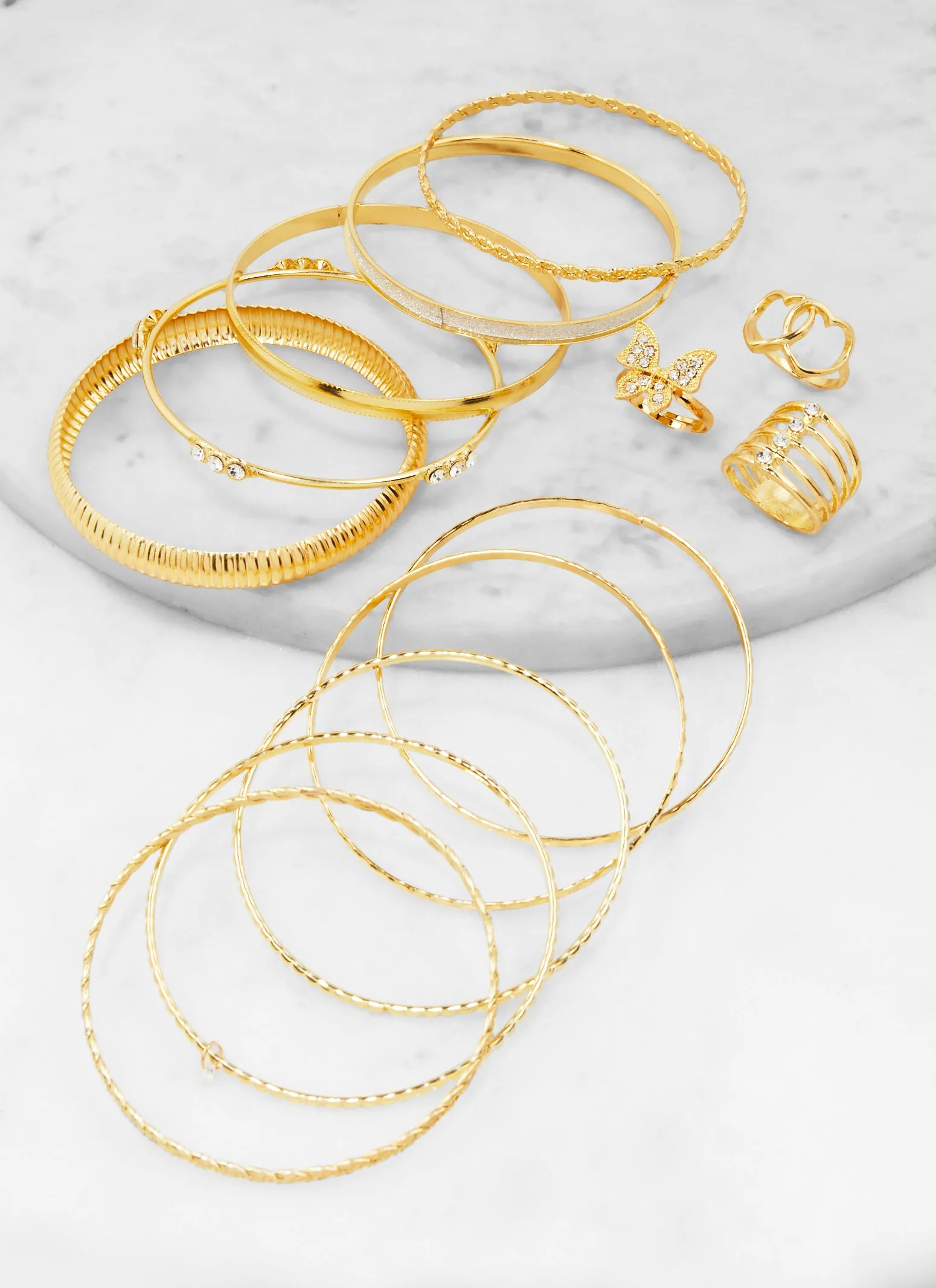 Set of 13 Assorted Bangles with Rings sold by Rainbow product image thumbnail 2