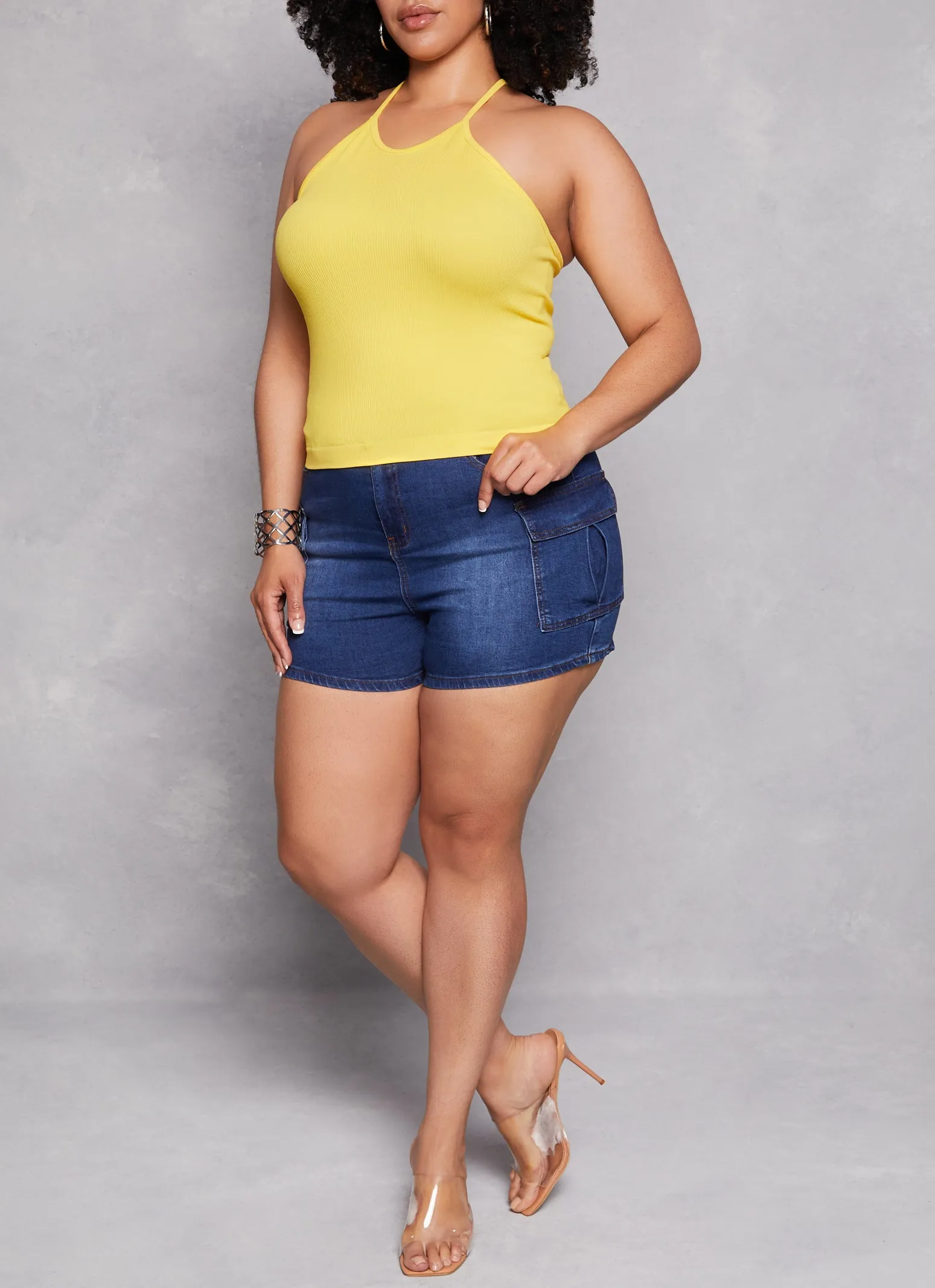 Plus Size Seamless Racerback High Neck Tank Top sold by Rainbow product image thumbnail 2