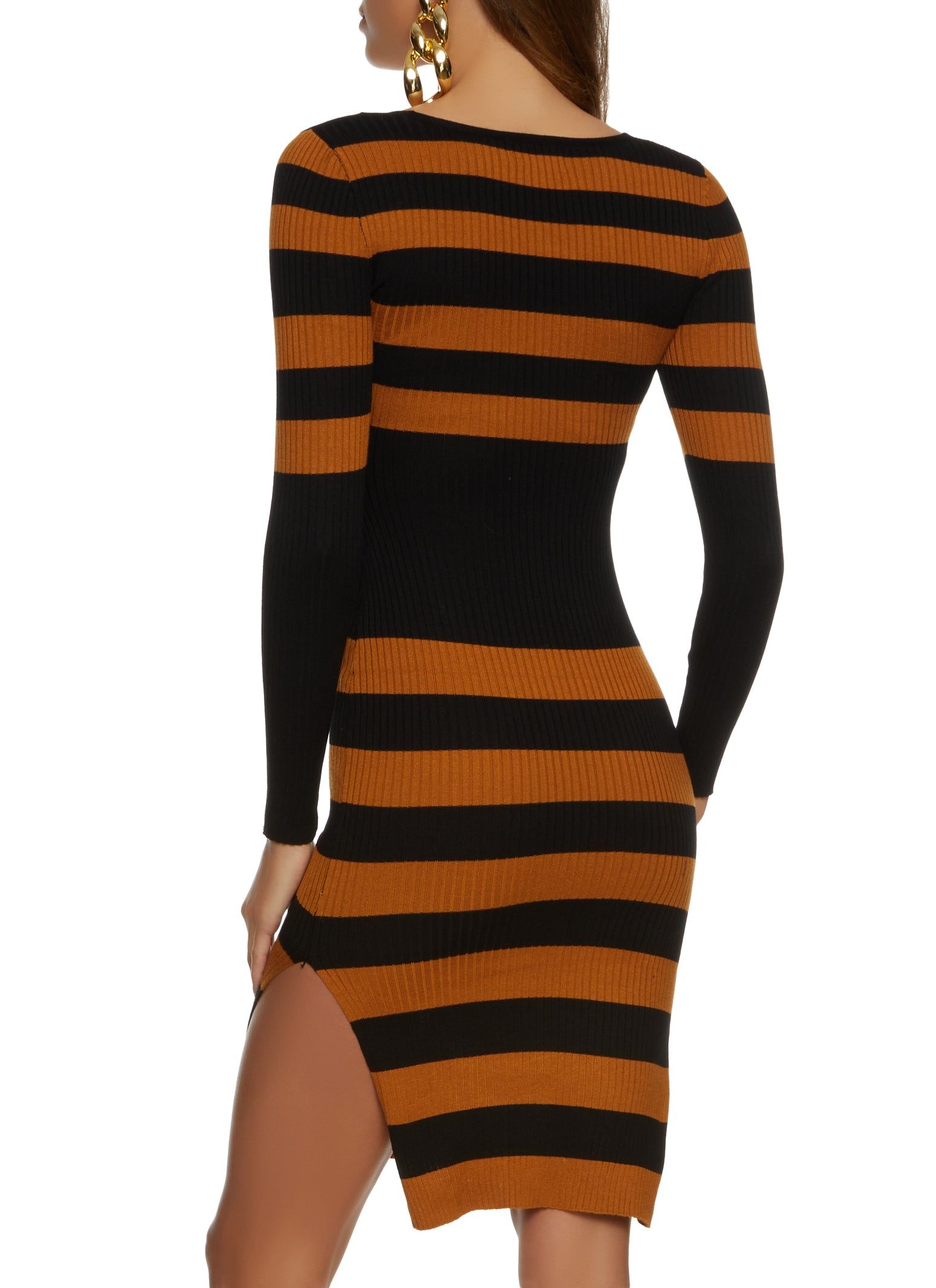 Striped Chain Detail Sweater Dress sold by Rainbow product image thumbnail 3