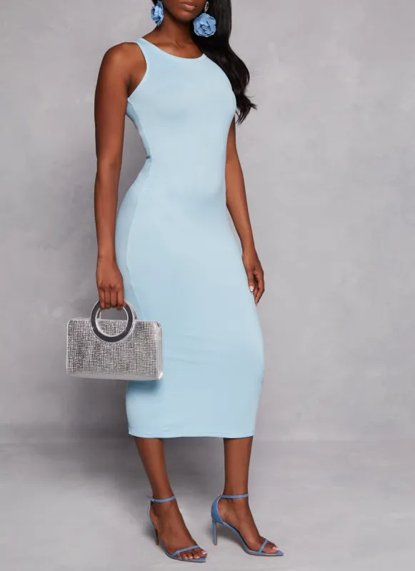 Daisy Ribbed Crew Neck Maxi Tank Dress sold by Rainbow