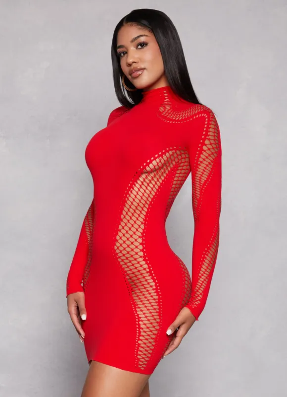 Laser Cut Seamless Bodycon Dresses made by Rainbow