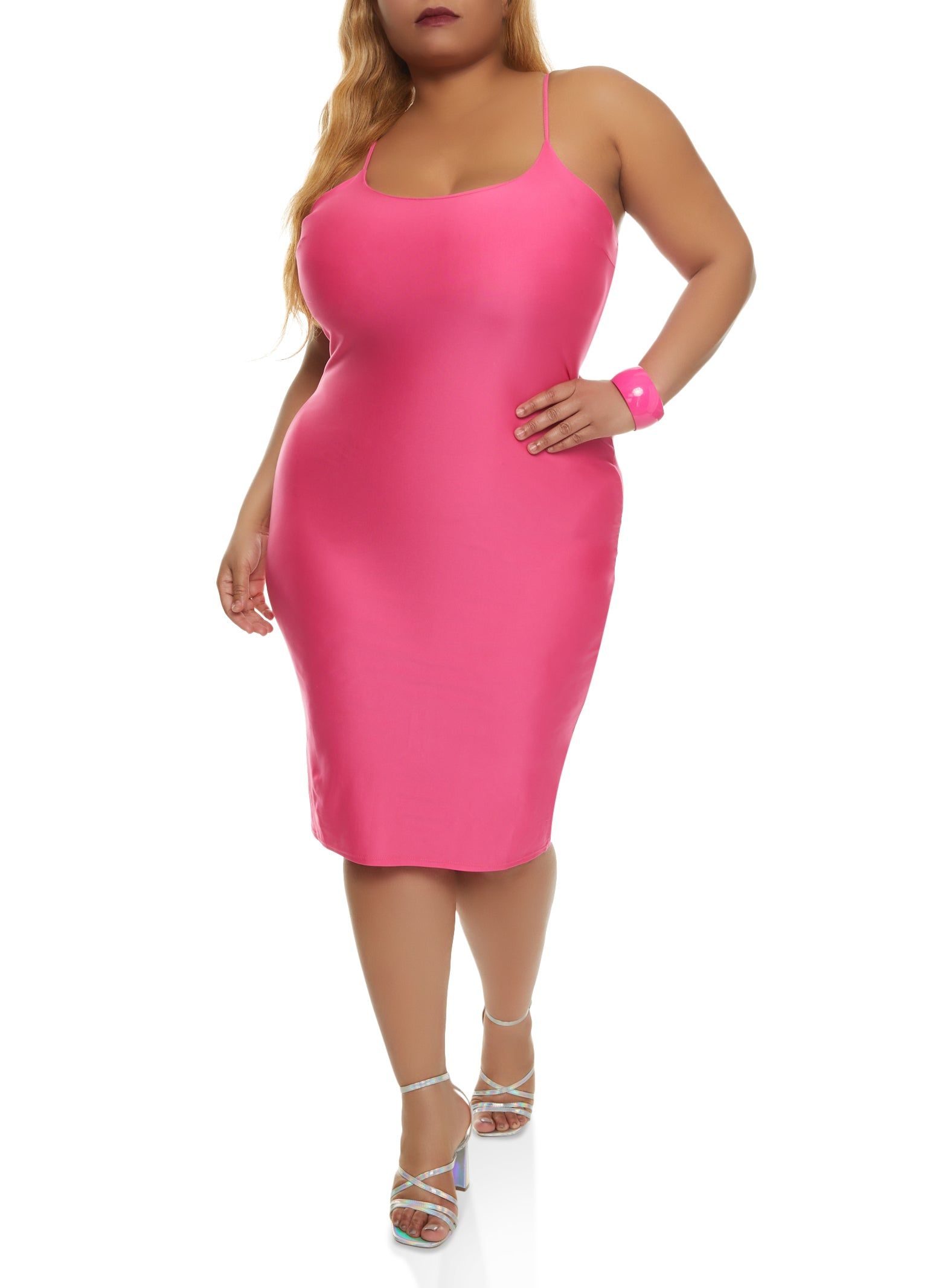 Plus Size Scoop Neck Midi Cami Dress sold by Rainbow product image thumbnail 2