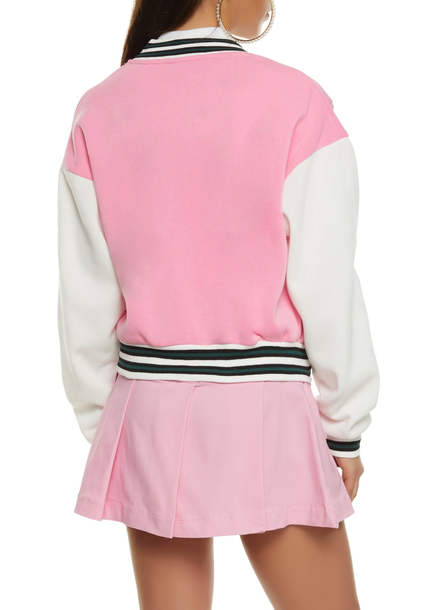 Boss Babe Chenille Patch Varsity Jacket sold by Rainbow product image thumbnail 3