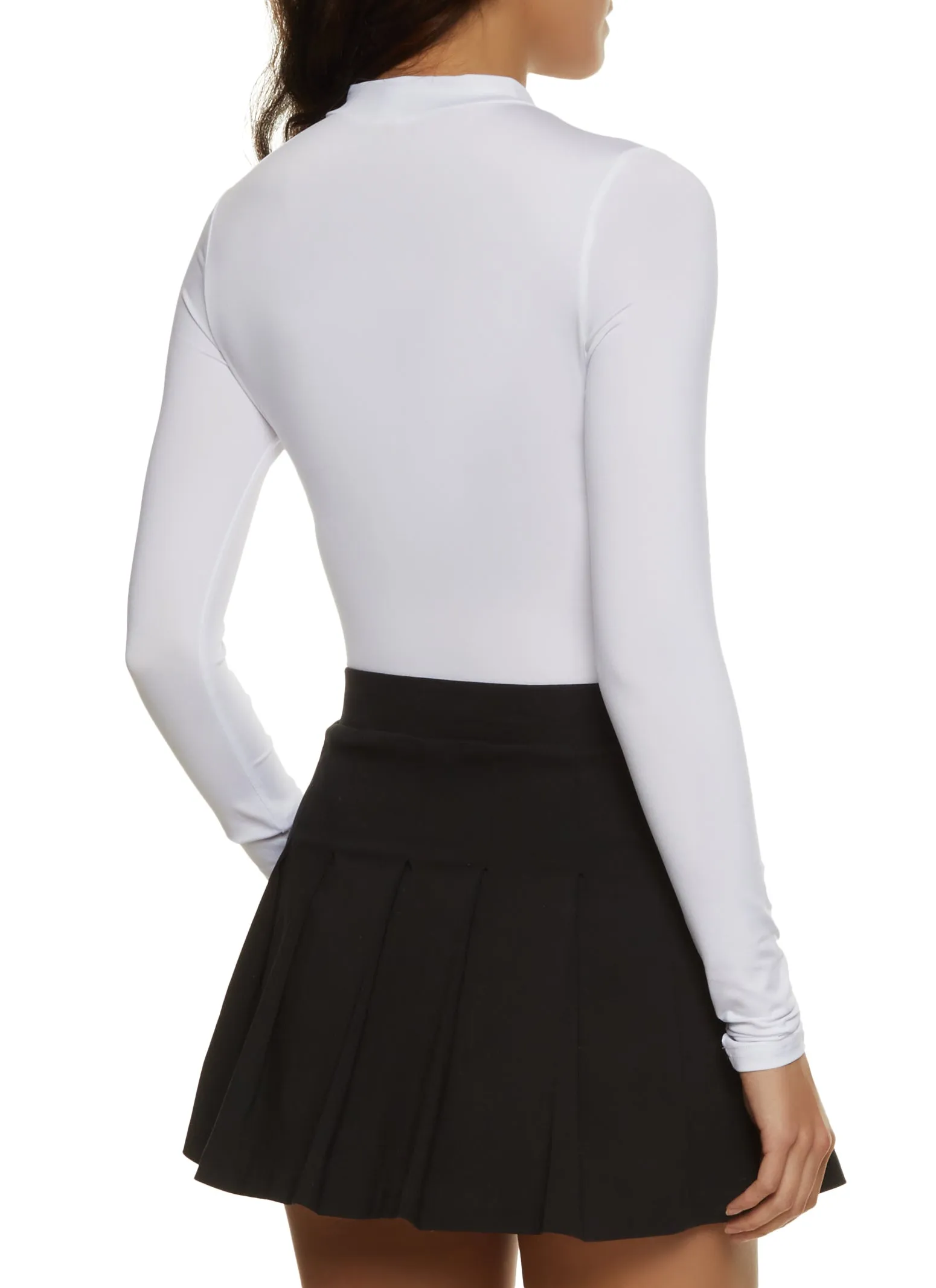 Solid Mock Neck Long Sleeve Bodysuit sold by Rainbow product image thumbnail 3